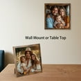 thumbnail image 3 of 8x8 Picture Frame（1 Pack）, Classic Photo Frames 8x8 for Tabletop or Wall Vertical or Horizontal Display, Brown, 3 of 5