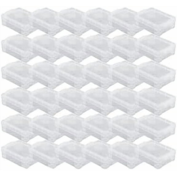 Stacking Crayon Box by Simply Tidy - Plastic Storage Containers for School Supplies, Sewing and Crafts - Clear, Bulk 36 Pack