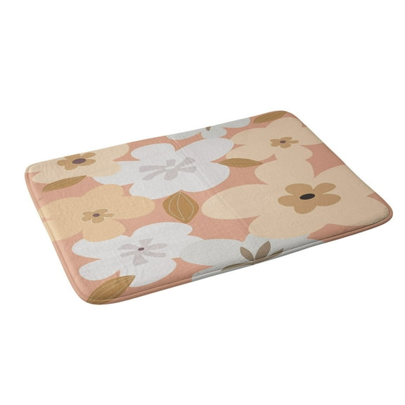 Society6 Mirimo Peachy Blooms Bath Mat 34" x 21"