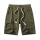 thumbnail image 1 of Pantalones Cortos de Cinturón de Vuelta Ropa de Trabajo de Tamaño Grande Todo Algodón Bolsillo Múltiple Fitting Suelto Deportes Casuales Capris, 1 of 7