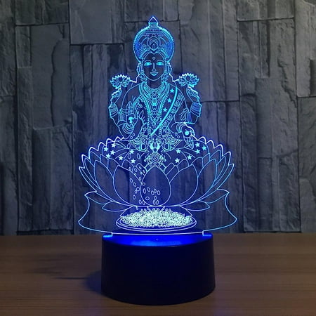 

16 Color Changing Night Lamp 3d Atmosphere Bulbing Light 3d Visual Illusion Led Lamp For Kids Toy Christmas Birthday Gifts (buddha)