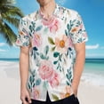 thumbnail image 5 of High Quality Hawaiian Shirts for Men Short Sleeve Aloha Beach Shirt Floral Summer Casual Button Down Shirts Blouses TRWYCH, 5 of 7