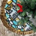 thumbnail image 2 of Woodland Animal Scandinavian Folk Christmas Tree Skirt, 2 of 7