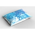 thumbnail image 2 of Ambesonne Blue Pillow Sham 2 Pack, France Fleur de Lis, 26"x20", Blue, 2 of 3
