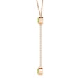 thumbnail image 2 of Angara Collier Péridot Naturel - Collier Style Lariat Péridot Rond 2.8 ct en Or Rose 14K pour Femmes, 2 of 8