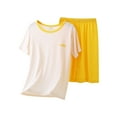 thumbnail image 2 of HOMADLES Sweatsuits for Teen Boys Crewneck Tee and Summer Short Outfits Yellow 15 T, 2 of 8