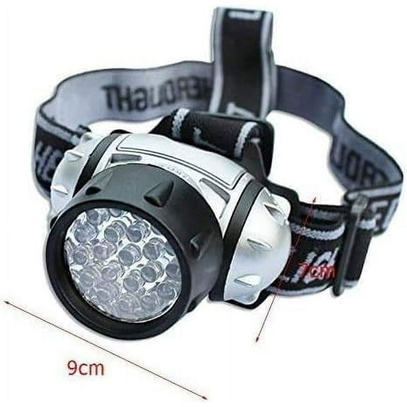 21 LED Headlamp Flashlight for Running, Camping, Reading, Fishing, Walking, Jogging, Durable Light Weight Head Lights, Batteries not Included