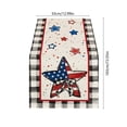 thumbnail image 3 of Linnome Independence Day Table Runner 12.99x72.05 Inch Patriotic Star Stripe Print Polyester for Living Room Coffee Table Kitchen, 3 of 6