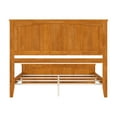 thumbnail image 6 of HomeStock Classic Comfort Foundation Bed with Matching Footboard, Queen, 83.46x63.7x50 in, Light Toffee - Grooved Panel Design with Charging Station, 6 of 6