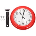 thumbnail image 6 of LOLIPPYY Stainless Steel Red Frying Pan Wall Clock, Mute Hanging Design, Decorative Kitchen Wall Clock, 1 Set, 6 of 7