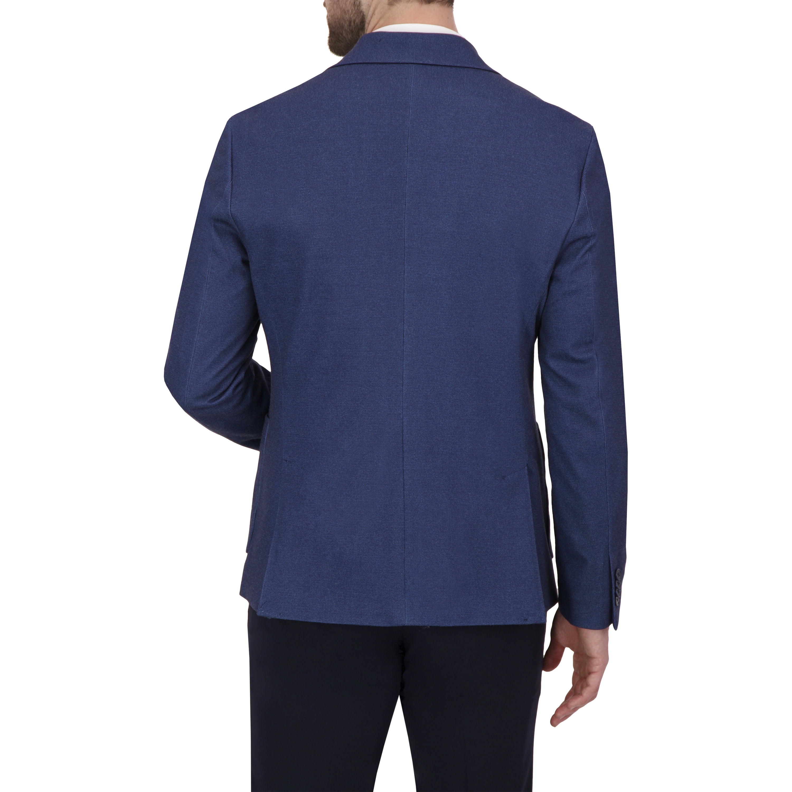 Report Collection Notch Collar Fully Lined Patch Pocket Knit Men's Jacket