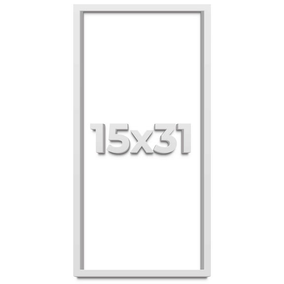 15x31 Shadow Box Frame White | 2 Inches Deep Real Wood Contemporary Shadowbox Display Frame | UV