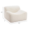 thumbnail image 4 of ZUO Osterbro Plush Cord-Style Fabric  Upholstered Accent Chair in Cream, 4 of 11