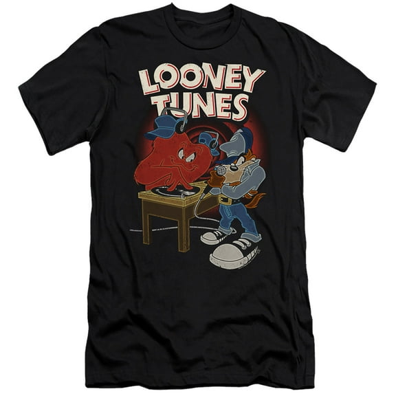 Looney Tunes Dj Looney Tunes S S Adult 30/1 T-Shirt Black