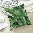 thumbnail image 4 of Tropical Leaves Pillow Covers 18x18 Inch Green Palm Leaf Throw Pillow Covers Summer Watercolor Decorative Linen Cushion Covers Set of 2 Home Decor for Sofa Couch Indoors Outdoors, 4 of 6