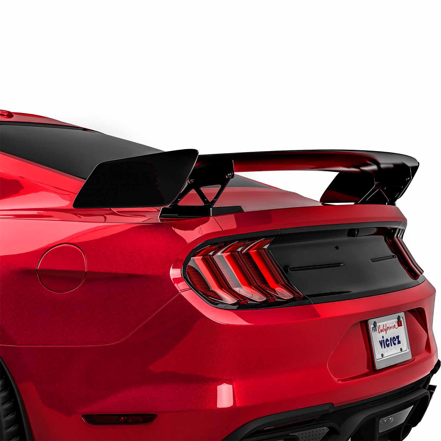 Vicrez GT500 Gloss Carbon Fiber Track Pack Rear Wing Spoiler vz102445