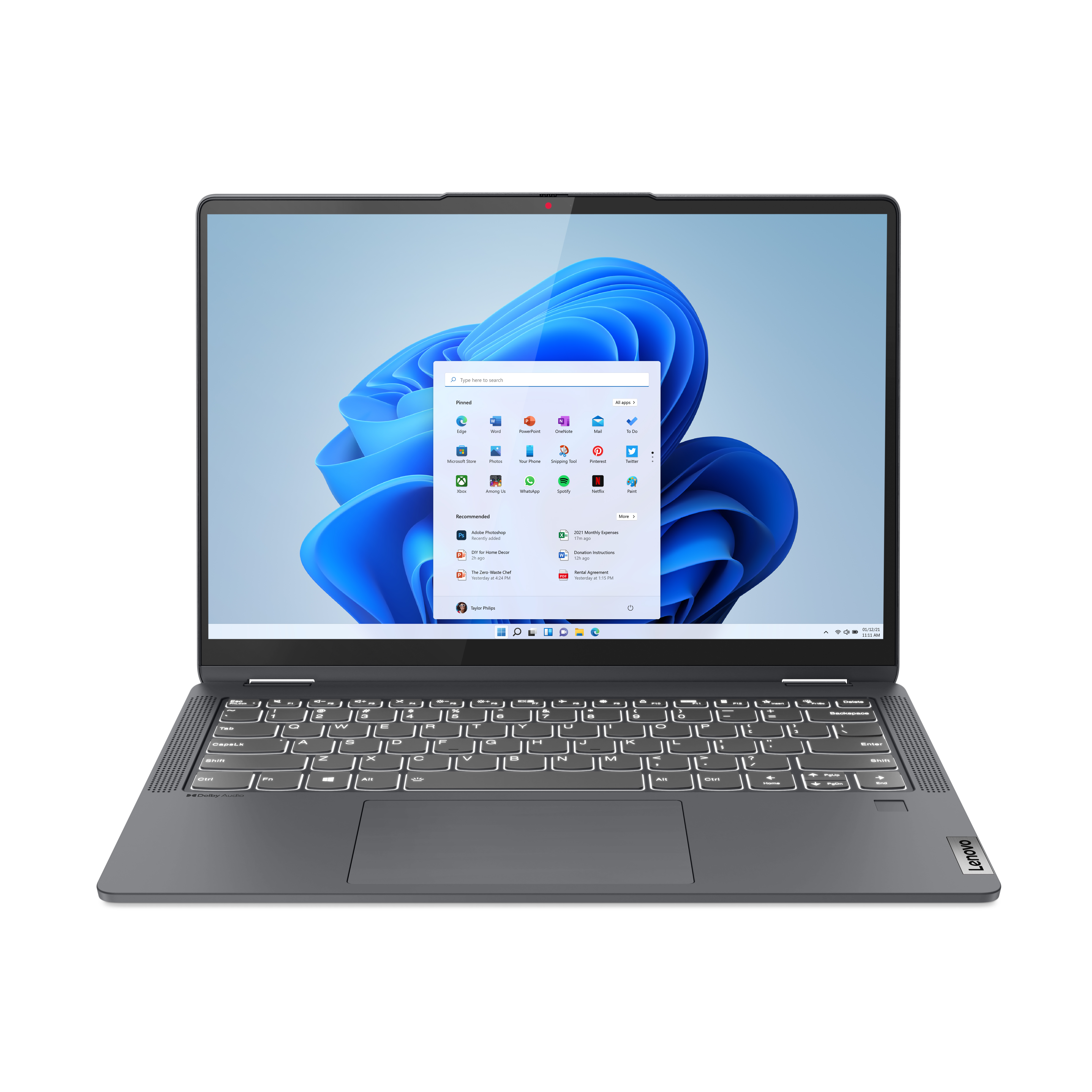 Lenovo Ideapad Flex 5i 14" 2-in-1 Touchscreen Laptop, Intel Core i7-1255U, 8GB RAM, 512GB SSD, Windows 11 Home, Storm Gray, 82R7001YUS - image 2 of 18