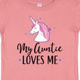 thumbnail image 4 of Inktastic My Auntie Loves Me Unicorn Girls Baby T-Shirt, 4 of 5