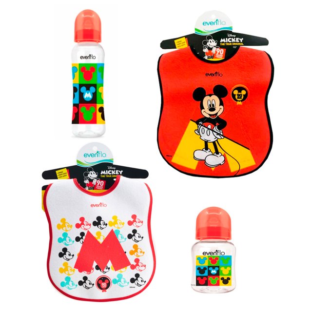 Set De Alimentacion Evenflo Mickey 4 Piezas