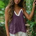 thumbnail image 2 of LIaqionyy Womens Summer Tank Tops Cotton Linen Sleeveless Cami Shirts Casual Loose Tunic Spaghetti Strap Camisole, 2 of 7