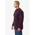 thumbnail image 3 of KingSize Men's Big & Tall Bonded Sherpa Waffle Henley, 3 of 4