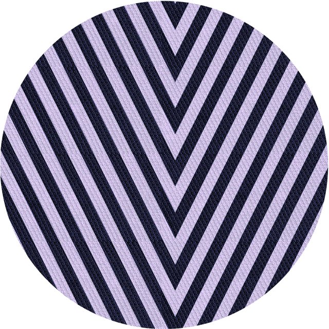 Ahgly Company Tapis Rond Lavable en Machine Intérieur Transitionnel Bleu Nuit, 7 Pieds Rond