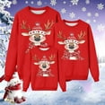 thumbnail image 2 of RXMEKW Chandail de Noël à Capuche pour Femmes Manches Longues Col Rond Haut Imprimé avec Ensemble Familial Assorti pour Hommes et Enfants, 2 of 7