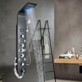 thumbnail image 5 of Shower Panel Tower LED Shower System with 6 Functions Unique Powerful hydromassage and Bidet Tap Shower Tower Wall Mounted Black, 5 of 18