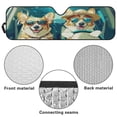 thumbnail image 6 of HUIACONG Cute Brown Dog Windshield Sunshade for Wrangler TJ JK Windshield Sunshade Visor Mat for Jeep Wrangler TJ JK JKU 1996-2018 Sun Shade Screen Accessories Keep Cool, 6 of 6