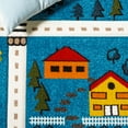 thumbnail image 6 of SAFAVIEH Carousel Kids Railroad Town Area Rug, Blue/Beige, 8' x 8' Round, 6 of 11
