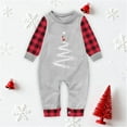 thumbnail image 1 of Pijamas familiares europeos con estampado navideño de moda, traje para padres e hijos, monos de poliéster para bebés., 1 of 3