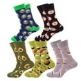 thumbnail image 1 of Crew Socks Colorful Cotton 5 Pairs Lightweight Unisex Funky Socks Novelty Socks, 1 of 10