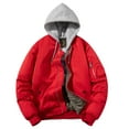 thumbnail image 1 of Verugu Men's Skiing Jackets Winter Warm Snow Coat Mountain Windbreaker Blazer Jumper Hooded Hoodless Coats Men's Down Jackets Parka Outwear Soft Shell Raincoat Jackets Red S, 1 of 5