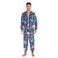 thumbnail image 3 of FORMRS Onesies Pajama for Adults Unisex Hoodie Winter Jumpsuit One Piece Sleepwear, Sizes S-2XL, Pink Jellyfish, 3 of 7