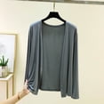 thumbnail image 6 of Hilenly Long Sleeve Cardigans for Women Lightweight Open Front Knit Sweaters Sun Protection Clothing Cover Up, 6 of 6