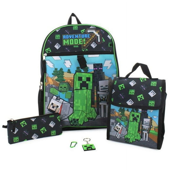 MINECRAFT 5-Piece Backpack Set