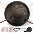 thumbnail image 2 of 11-Note 10-inch Rain Drum for Garden & Outdoor - Steel Hand Drum for Sound Healing, Musical Education, Entertainment, Meditation & Yoga Gifts, 2 of 5