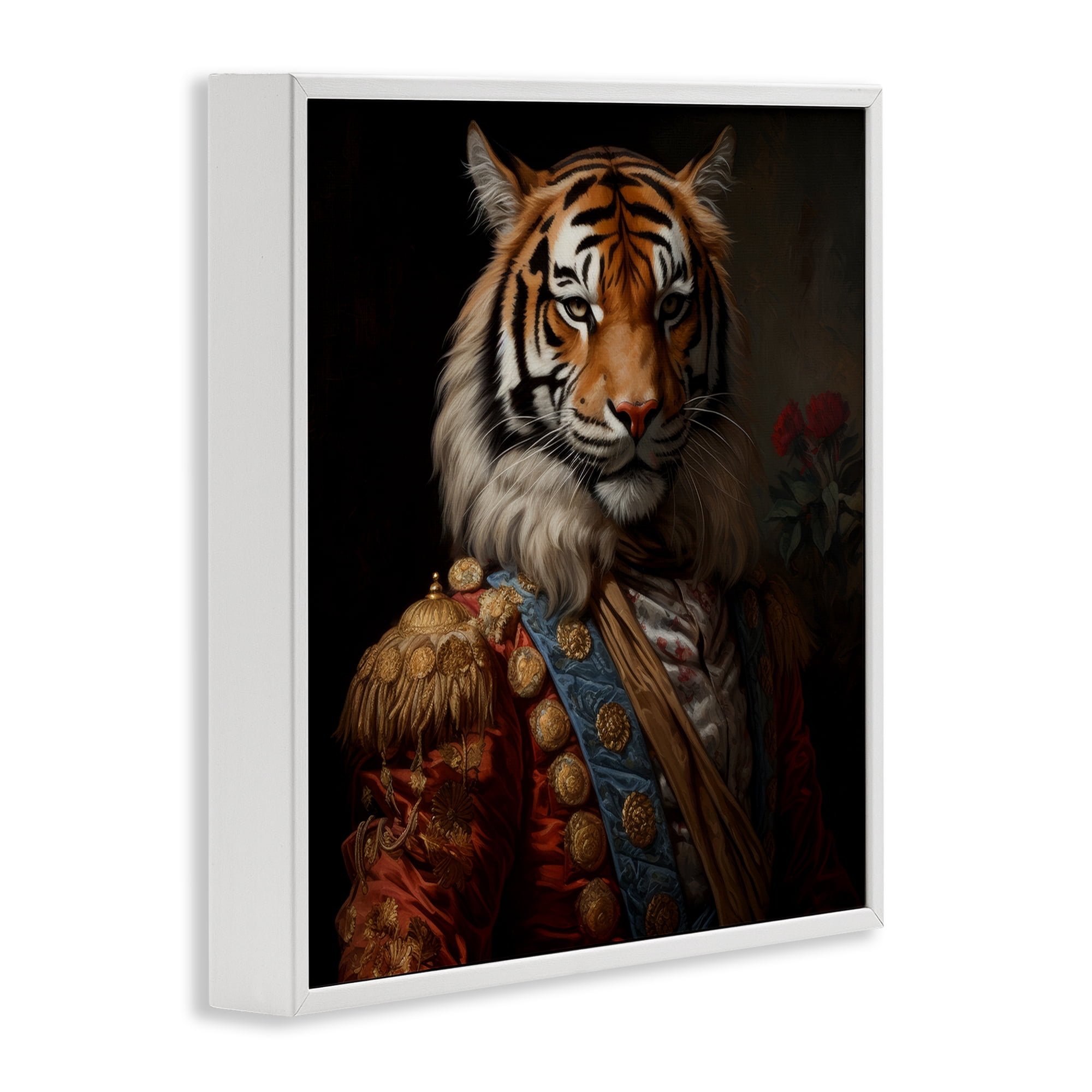 Stupell Industries Noble Tiger Transformation White Framed Giclee Art, design by Lazar Studio
