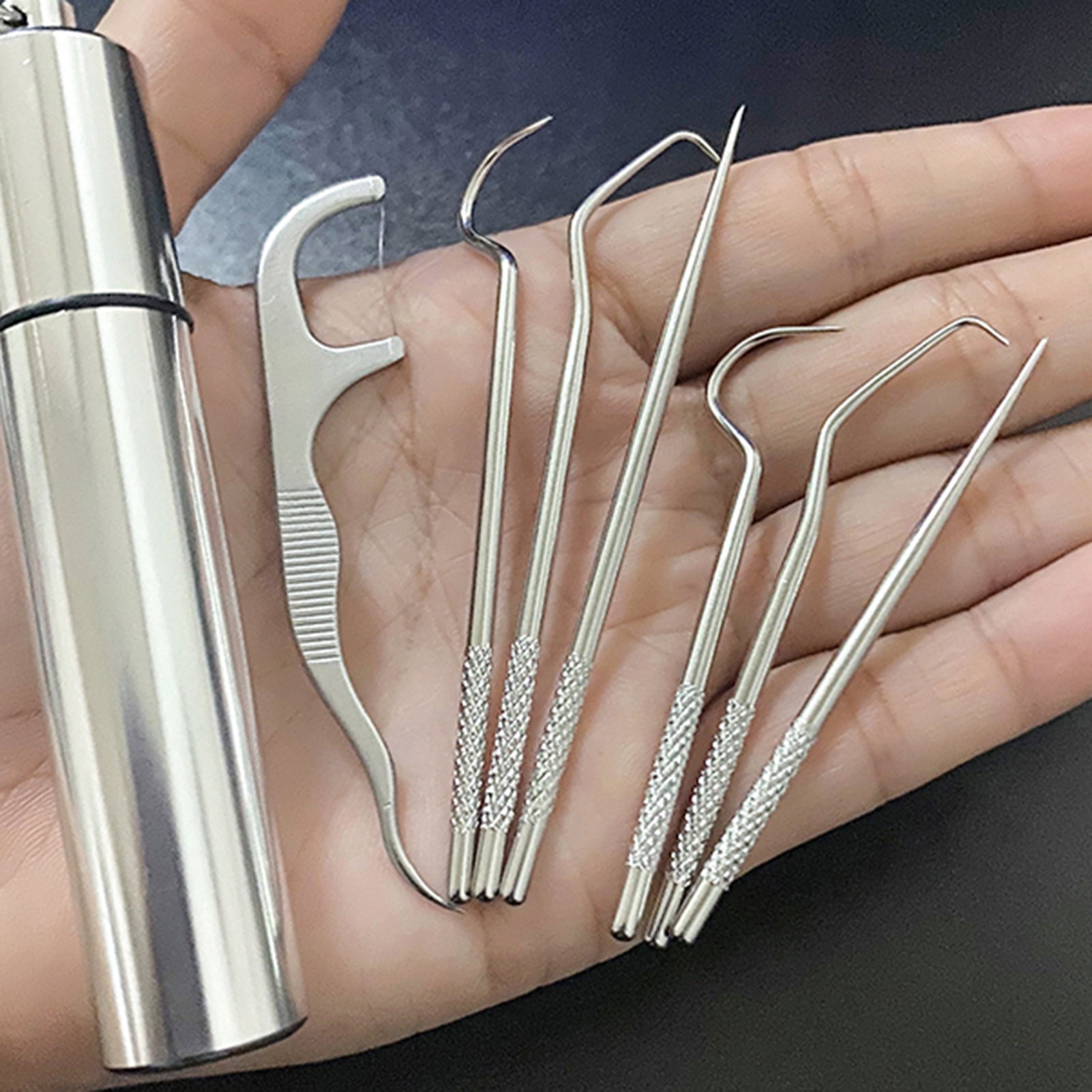 Cheer.US Stainless Steel Toothpicks kit, Teeth Cleaning Tools Set