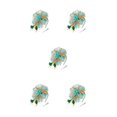 thumbnail image 3 of Minnieouse Vintage Women Plume Fascinator Retro Style Velo Hat Diadema Flower Headwear para Club Horse Racing Events Green blue Type2 NO2, 3 of 6