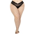 thumbnail image 4 of Women's Plus Size Fence Net Boy Short Pantyhose Adult, 4 of 5