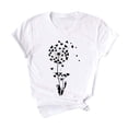 thumbnail image 3 of Pompotops Femmes Été Vintage Imprimé Casual Manches Courtes Tops Blouse, 3 of 5