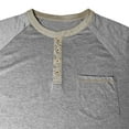 thumbnail image 7 of VJATTWR Men's Long Sleeve Shirt, Knit Fabric with Button Placket, Smart Casual Look for Office M, 7 of 7