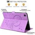 thumbnail image 4 of Stand Case for All-New Paperwhite 2021(6.8" 11th Gen), Allytech Smart PU Leather Shockproof Auto Wake Sleep Book Embossed Butterfly Cover with Card Slots/Stylus Loop for Kindle Paperwhite 2021, Purple, 4 of 7