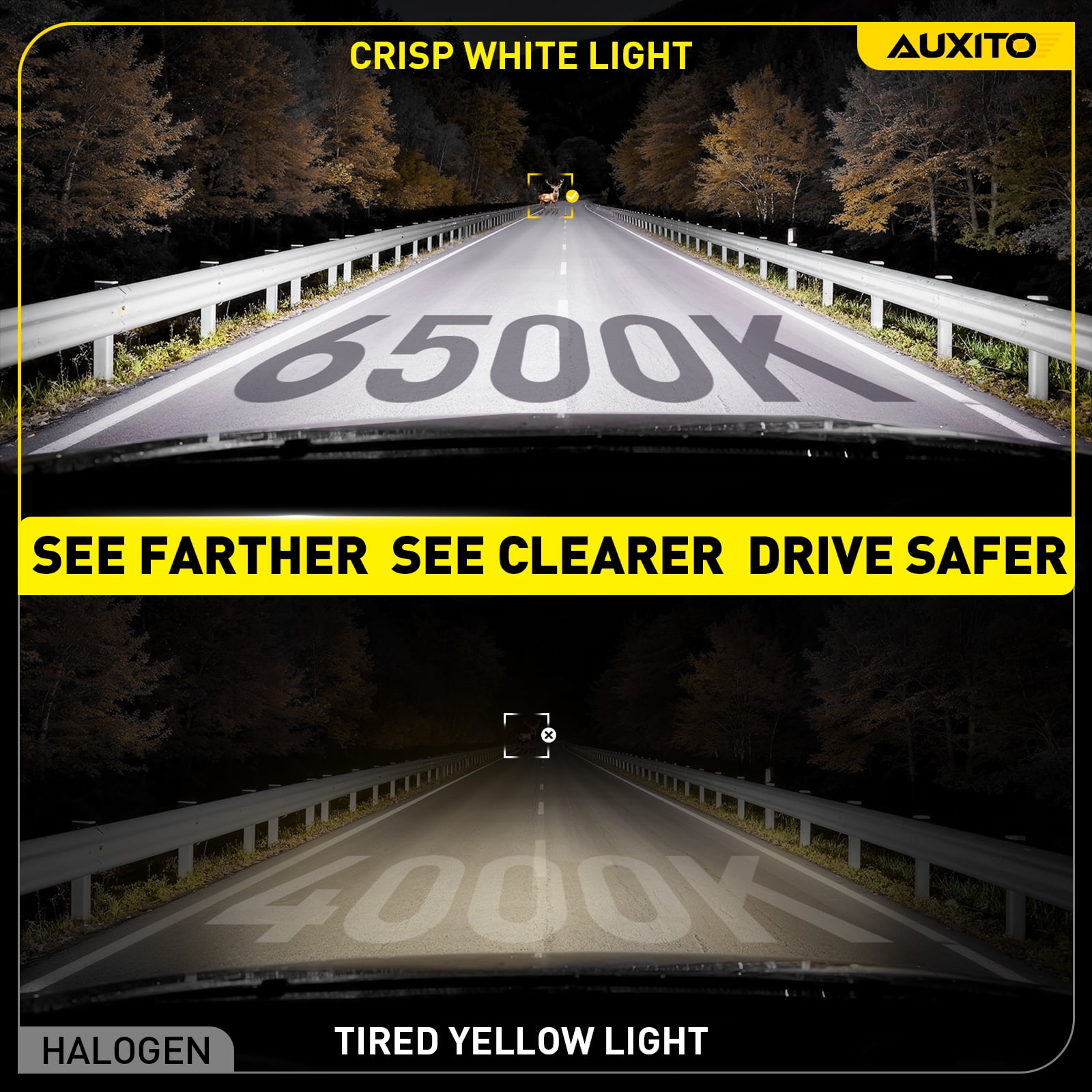 AUXITO 2026 Latest H11 Headlight Bulb, 900% Brighter 30,000lm 6500K Cool White H8 H9 H11 LED Headlight Bulbs for Low Beam High Beam, 1:1 Mini Size 5 Mins Easy Installation, Plug and Play, Pack of 2