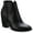 Black, variant on SUN STONE Womens Black V-Notch Cut Outs Topline Cushioned Slip Resistant Graceyy Round Toe Block Heel Zip-Up Booties 11 M