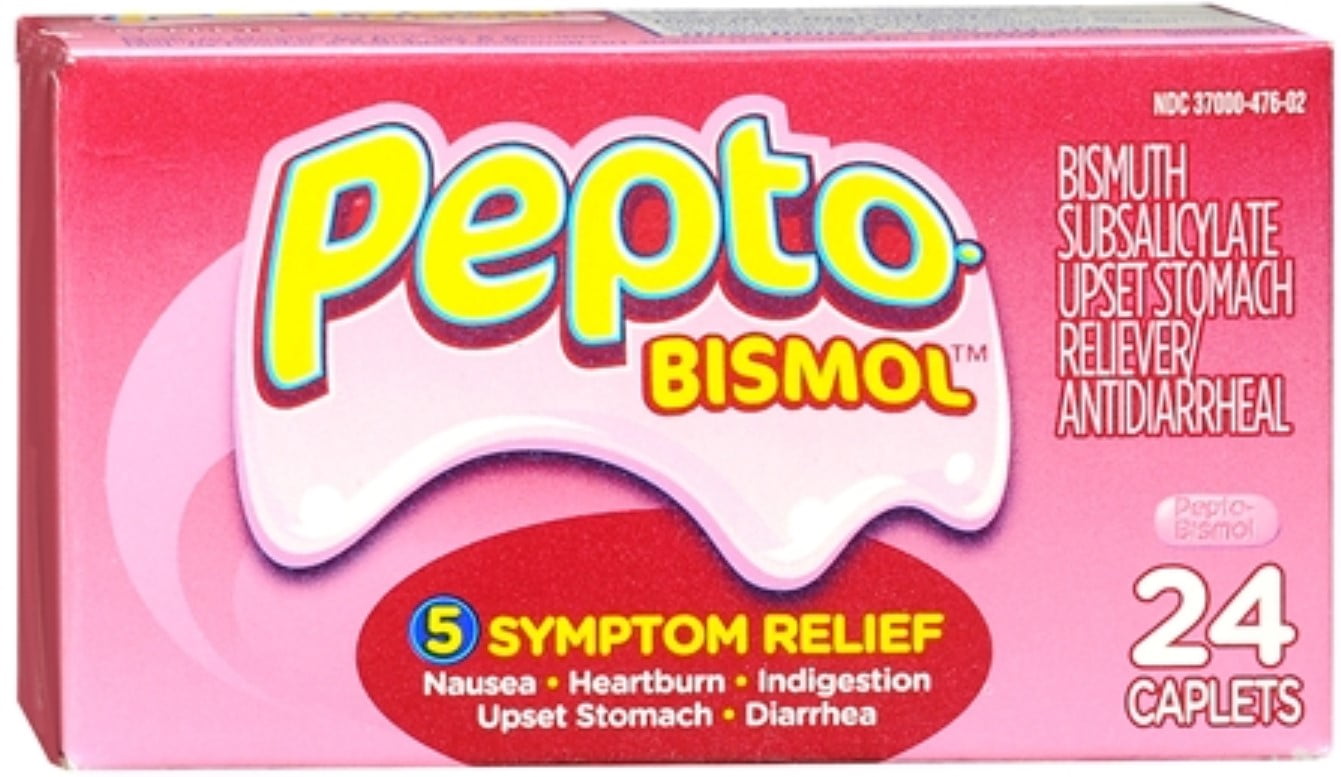 Pepto-Bismol Caplets 24 Caplets (Pack of 2)