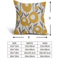 thumbnail image 5 of Spring Brown Yellow Floral Pillow Covers 18x18 Set of 2 Rustic Art Flower Decorative Throw Pillow Cases Outdoor Farmhouse Decor for Sofa Couch Bed, 5 of 6