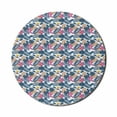 thumbnail image 1 of Exotic Mouse Pad for Computers, Tropical Leaves and Bird of Heaven Flower Pattern, Round Non-Slip Thick Rubber Modern Gaming Mousepad, 8" Round, Sky Blue Multicolor, by Ambesonne, 1 of 2