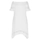 thumbnail image 4 of Puntoco Vestido De Verano Informal Con Cuello Redondo Y Encaje Blanco, Manga Corta, Hueco, Vestido De Manga Corta Con Cuello Redondo, Blanco M,Regalos Para Mujer Joven, 4 of 5